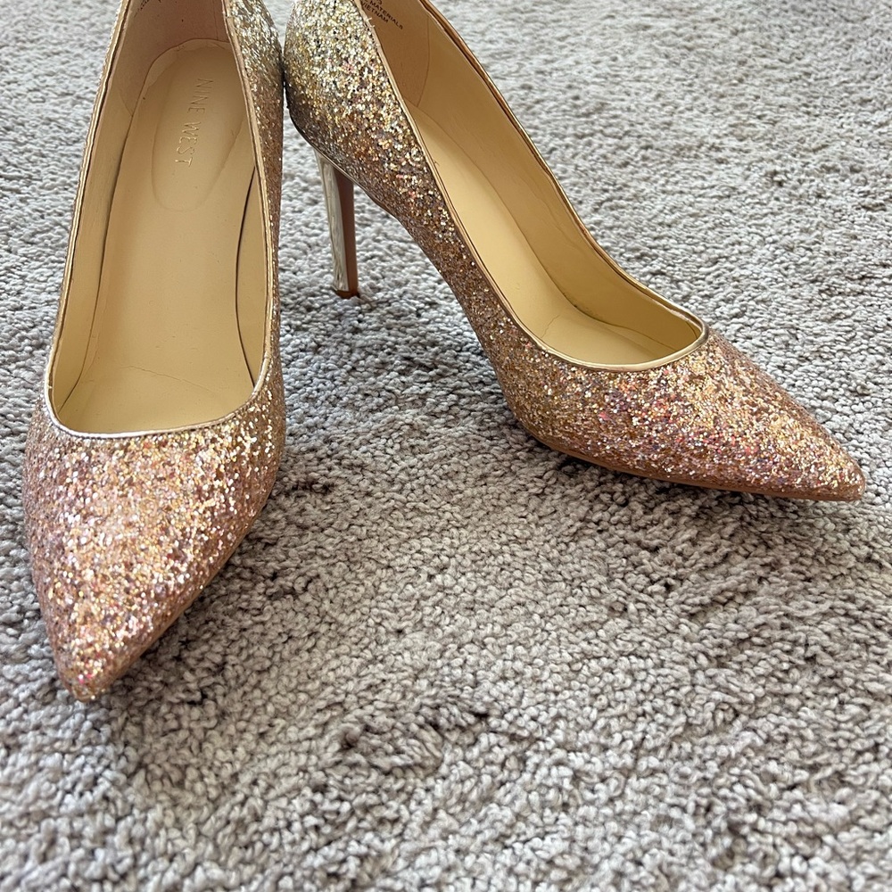 Nine West Glitter Heel Pumps